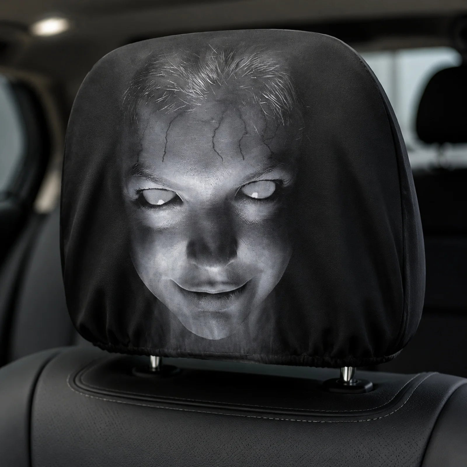 Horror Face Car Headrest Covers