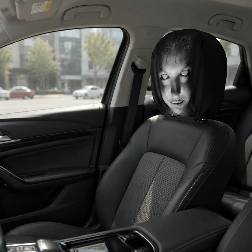 Horror Face Car Headrest Covers