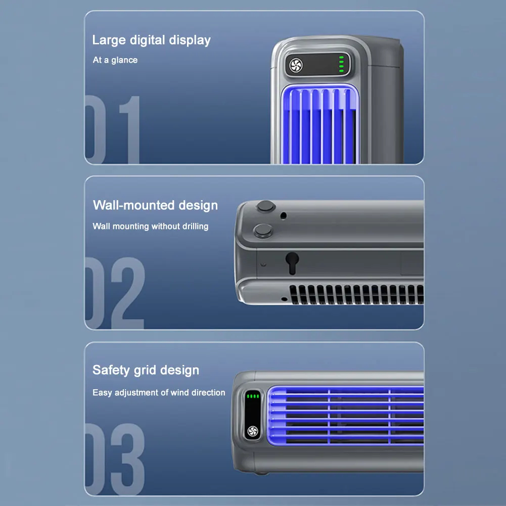 Portable Tower Fan with Wall Mount