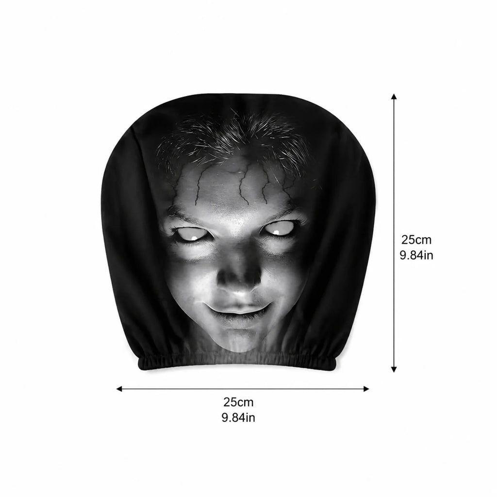 Horror Face Car Headrest Covers