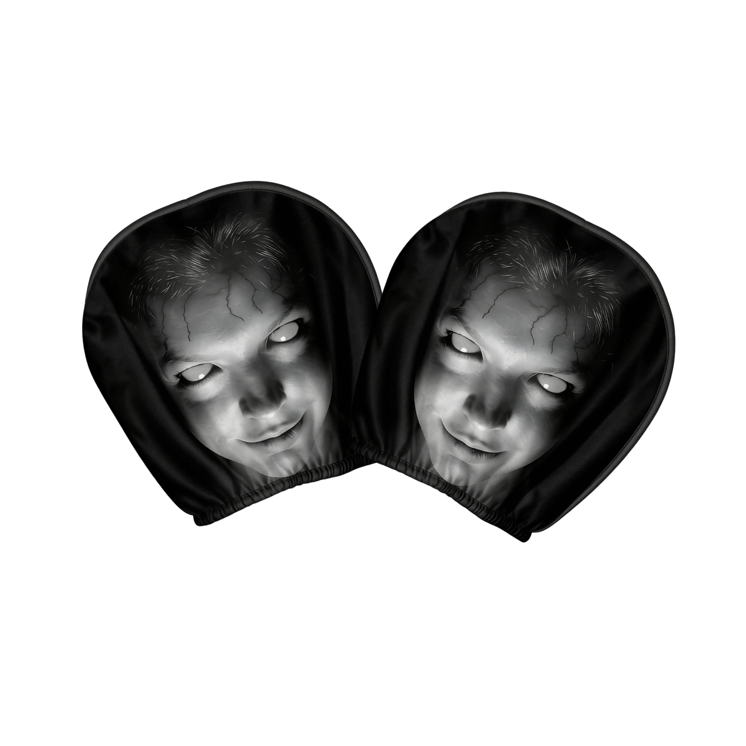 Horror Face Car Headrest Covers